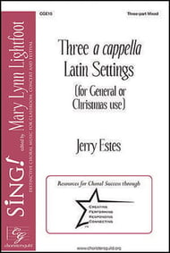 Three A Cappella Latin Settings Three-Part Mixed choral sheet music cover Thumbnail